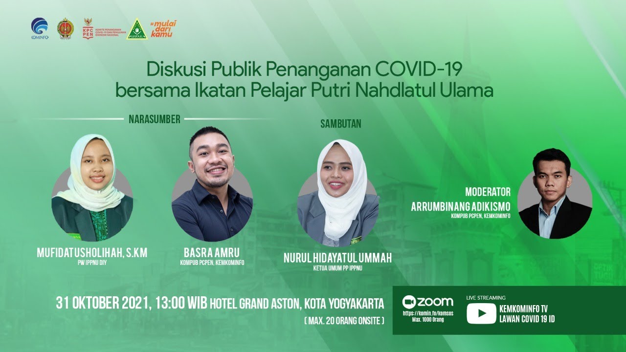 Diskusi Komunikasi Publik COVID-19 bersama IPPNU