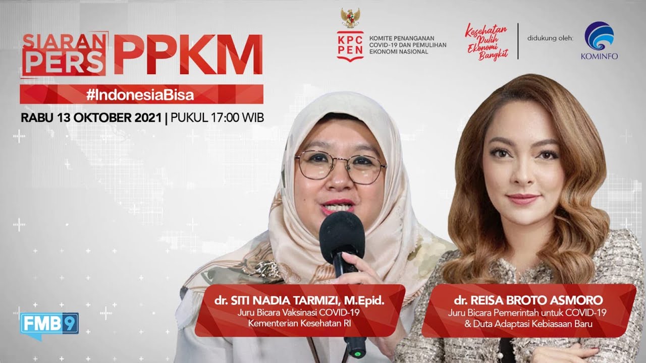 [LIVE] SIARAN PERS PPKM | RABU, 13 OKTOBER 2021