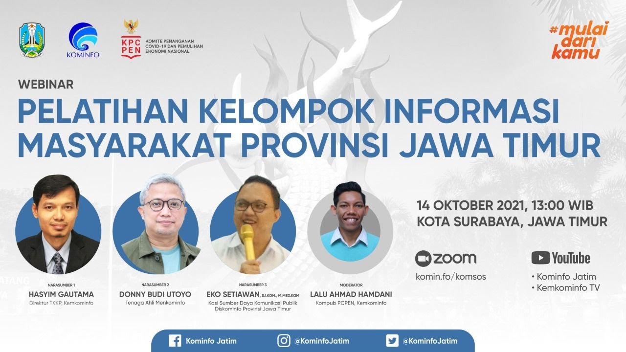 Pelatihan Pembuatan Materi Komunikasi Publik untuk Kelompok Informasi Masyarakat (KIM) Jawa Timur