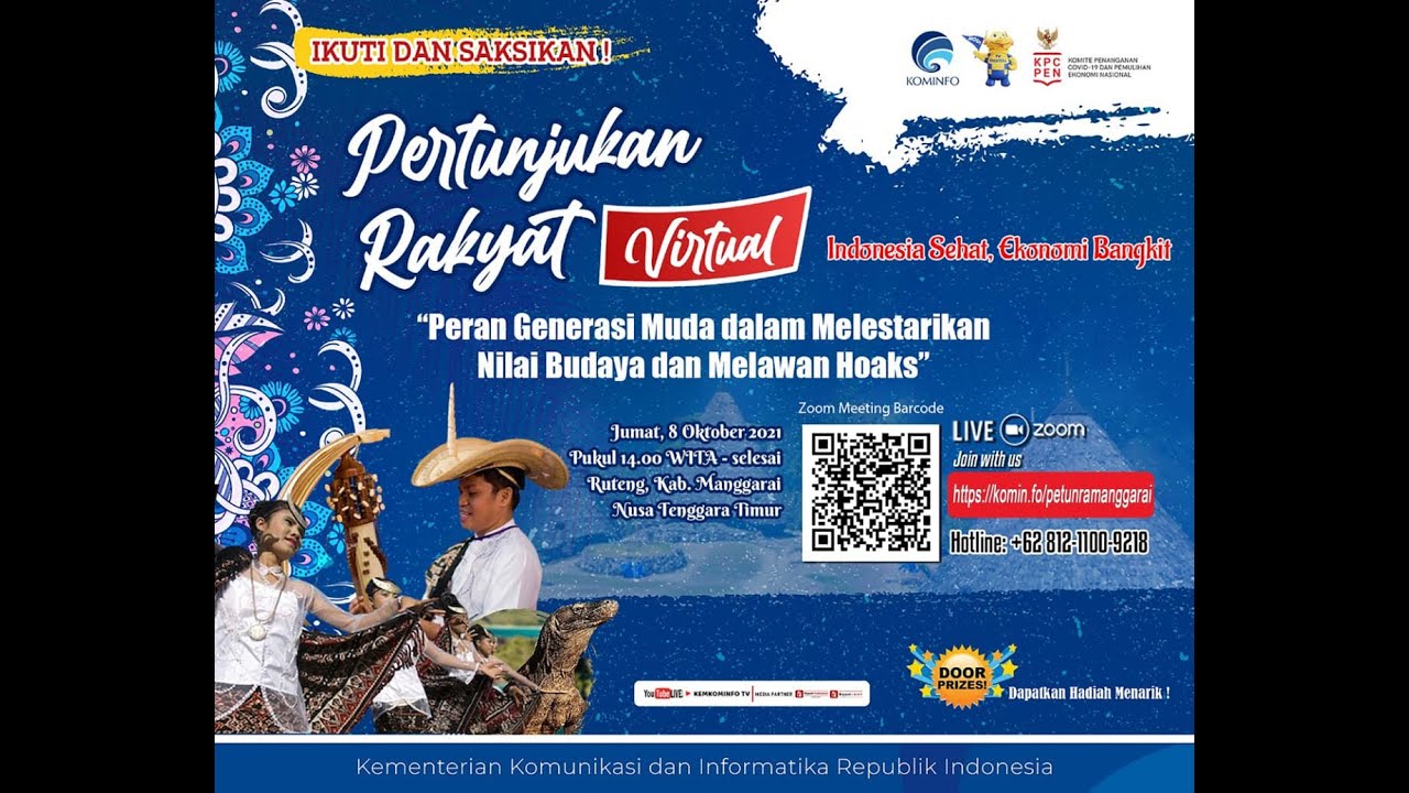 Pertunjukan Rakyat Virtual "Peran Generasi Muda dalam Melestarikan Nilai Budaya dan Melawan Hoaks"