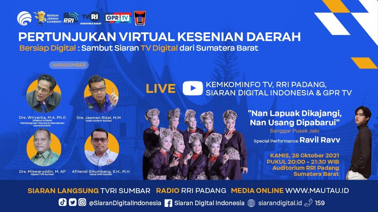 Pertunjukan Virtual - Bersiap Digital, Sambut Siaran TV Digital dari Sumatera Barat