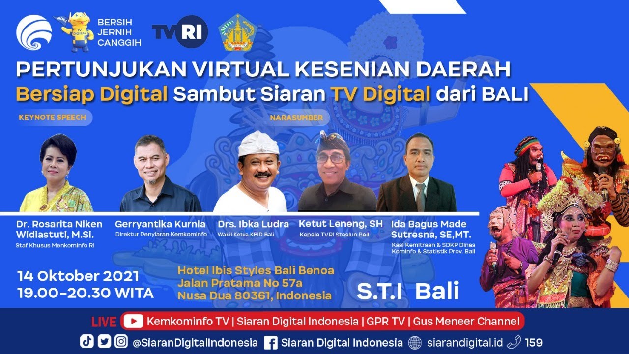 Pertunjukan Virtual Kesenian Daerah: Bersiap Digital Sambut Siaran TV Digital dari Bali