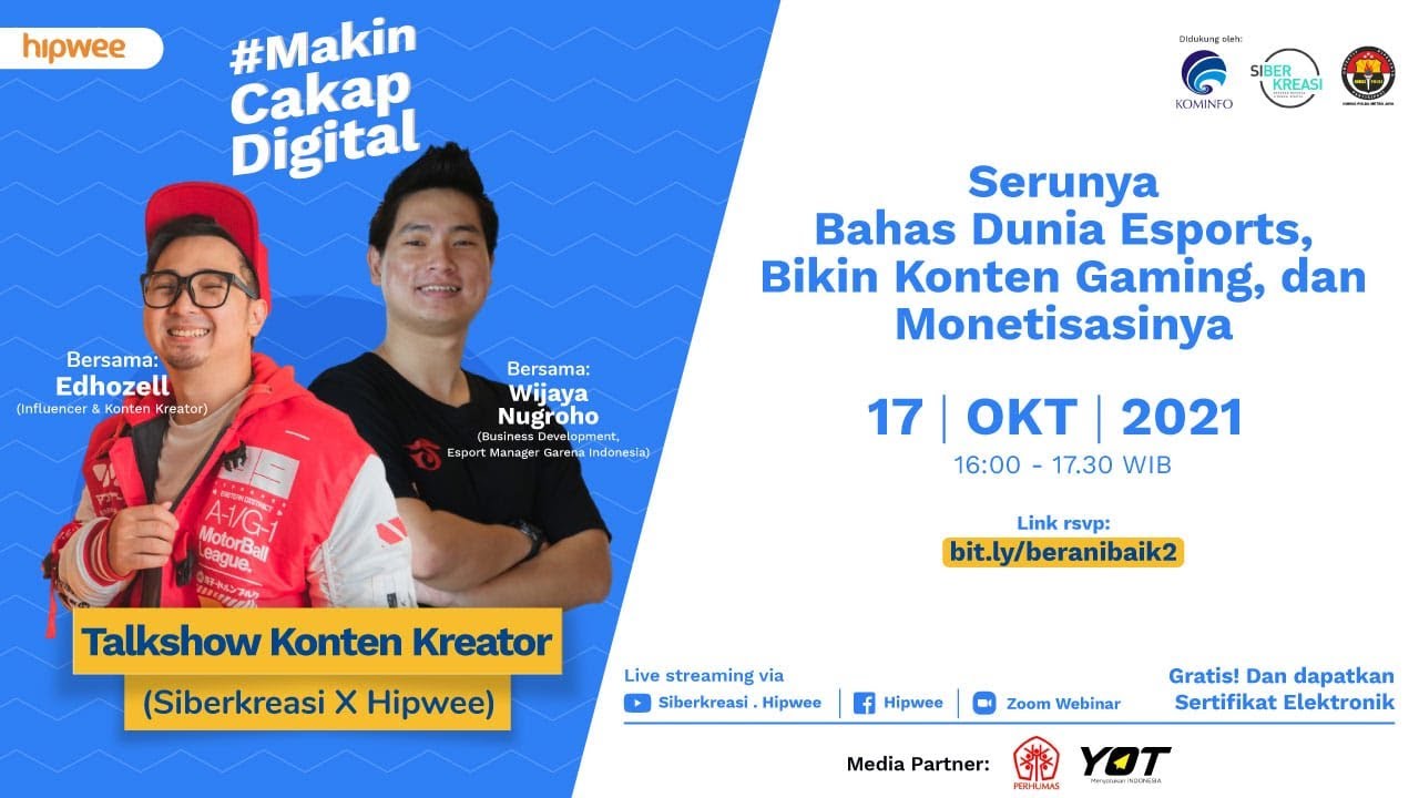 Talkshow Konten Kreator - Dunia Esport, Gaming, dan Monetisasinya