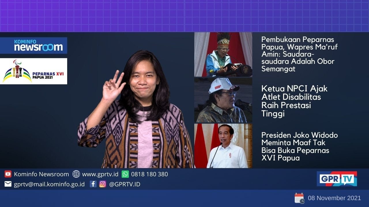 Berita Peparnas XVI Papua 2021 | Kominfo Newsroom 08/11/2021