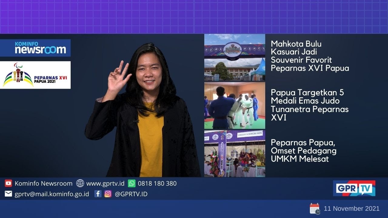 Berita Peparnas XVI Papua 2021 | Kominfo Newsroom 11/11/2021