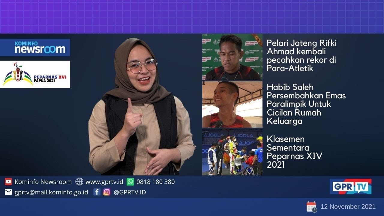 Berita Peparnas XVI Papua 2021 | Kominfo Newsroom 12/11/2021