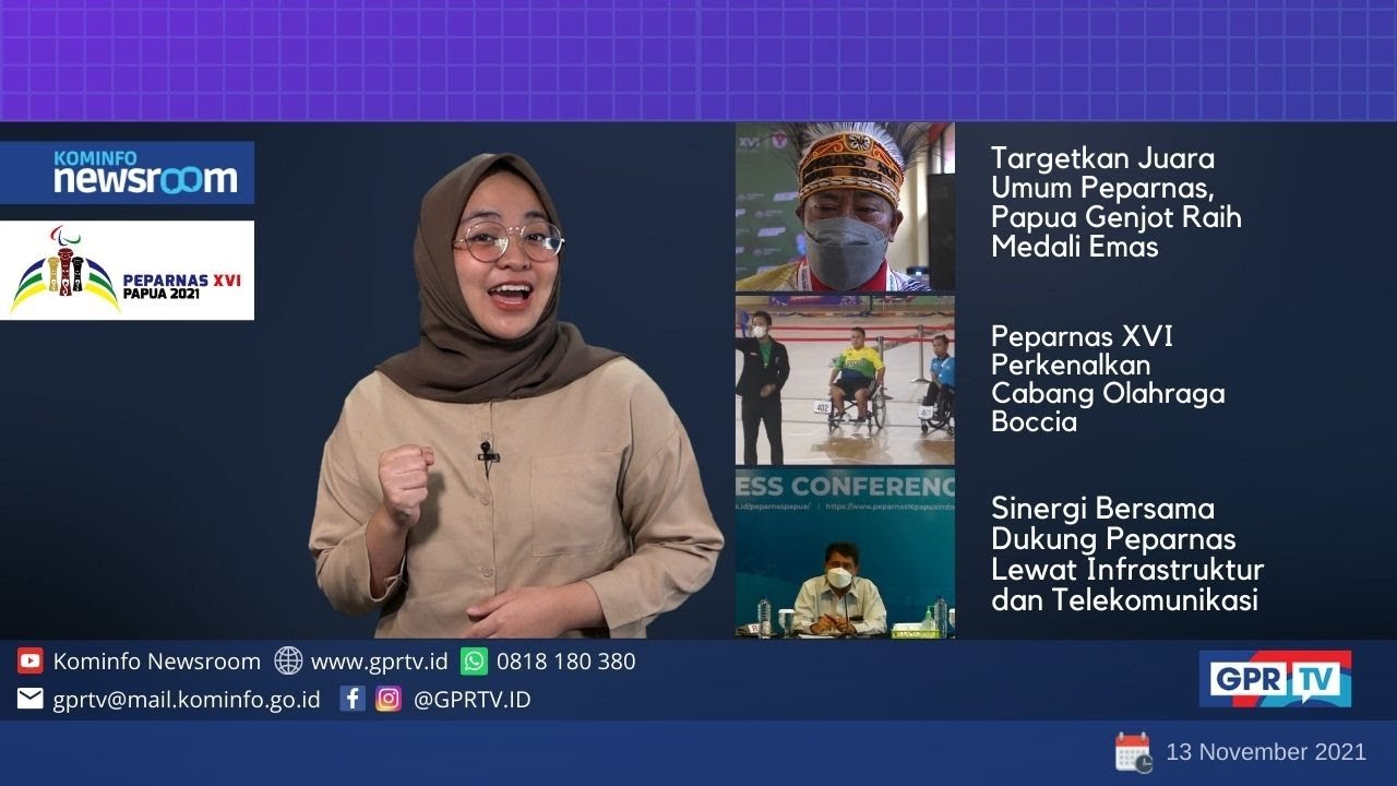 Berita Peparnas XVI Papua 2021 | Kominfo Newsroom 13/11/2021