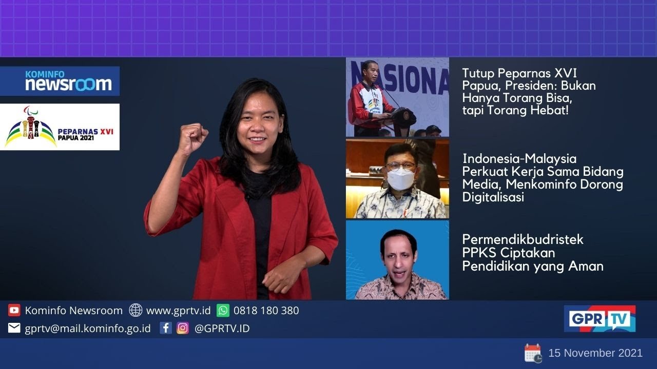 Berita Peparnas XVI Papua 2021 | Kominfo Newsroom 15/11/2021