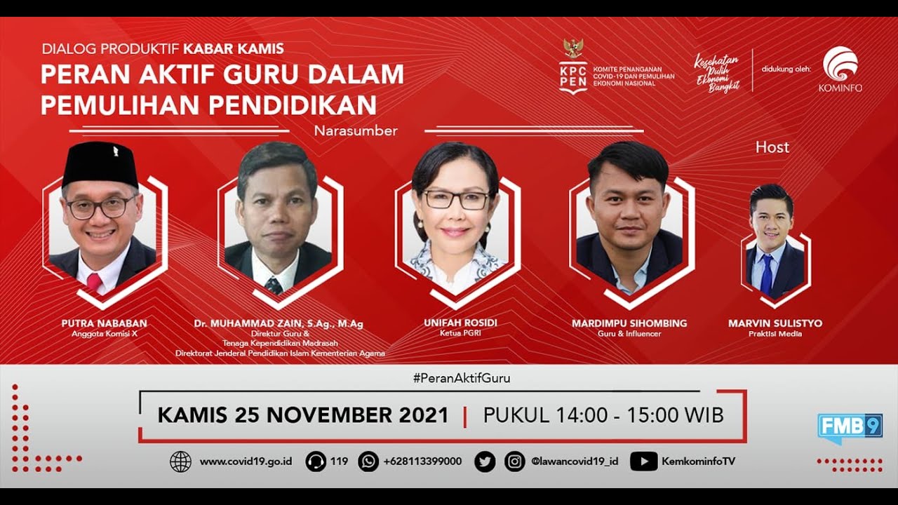 DIALOG PRODUKTIF KABAR KAMIS | PERAN AKTIF GURU DALAM PEMULIHAN PENDIDIKAN