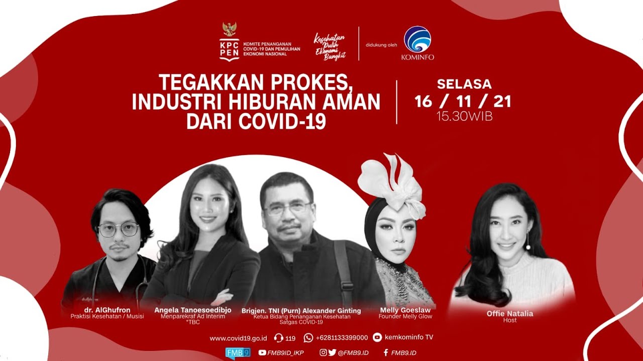 DIALOG PRODUKTIF SELASA UTAMA SIANG“Tegakkan Prokes, Industri Hiburan Aman dari Covid-19"