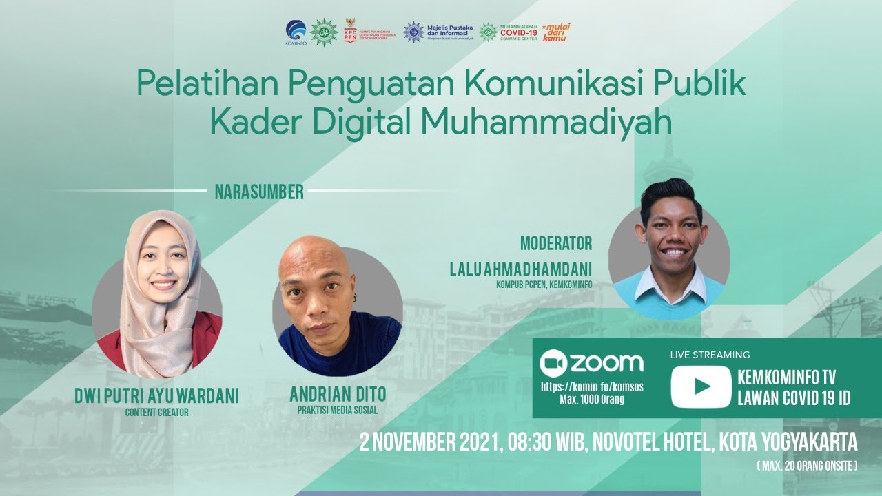 Diskusi Komunikasi Publik COVID-19 bersama Kader Digital Muhammadiyah