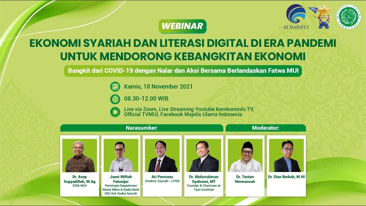 Ekonomi Syariah dan Literasi Digital di Era Pandemi Untuk Mendorong Kebangkitan Ekonomi