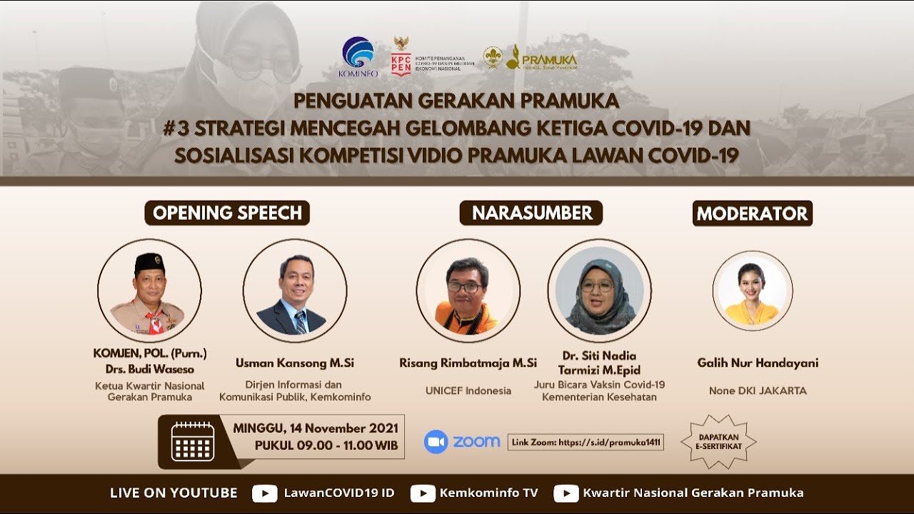 Penguatan Gerakan Pramuka #3 Strategi Mencegah Gelombang Ketiga Covid & Sosialisasi Kompetisi Video