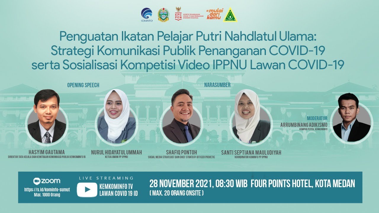 Penguatan Ikatan Pelajar Putri NU: Strategi Komunikasi Publik Penanganan Covid-19 & Kompetisi Video