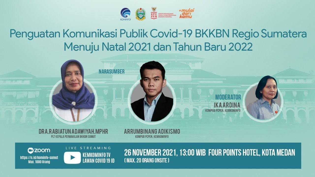 Penguatan Komunikasi Publik COVID-19 BKKBN Regio Sumatera Menuju Natal 2021 dan Tahun Baru 2022