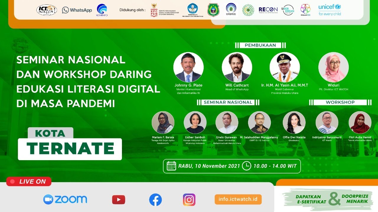 SEMINAR EDUKASI LITERASI DIGITAL DI MASA PANDEMI | TERNATE