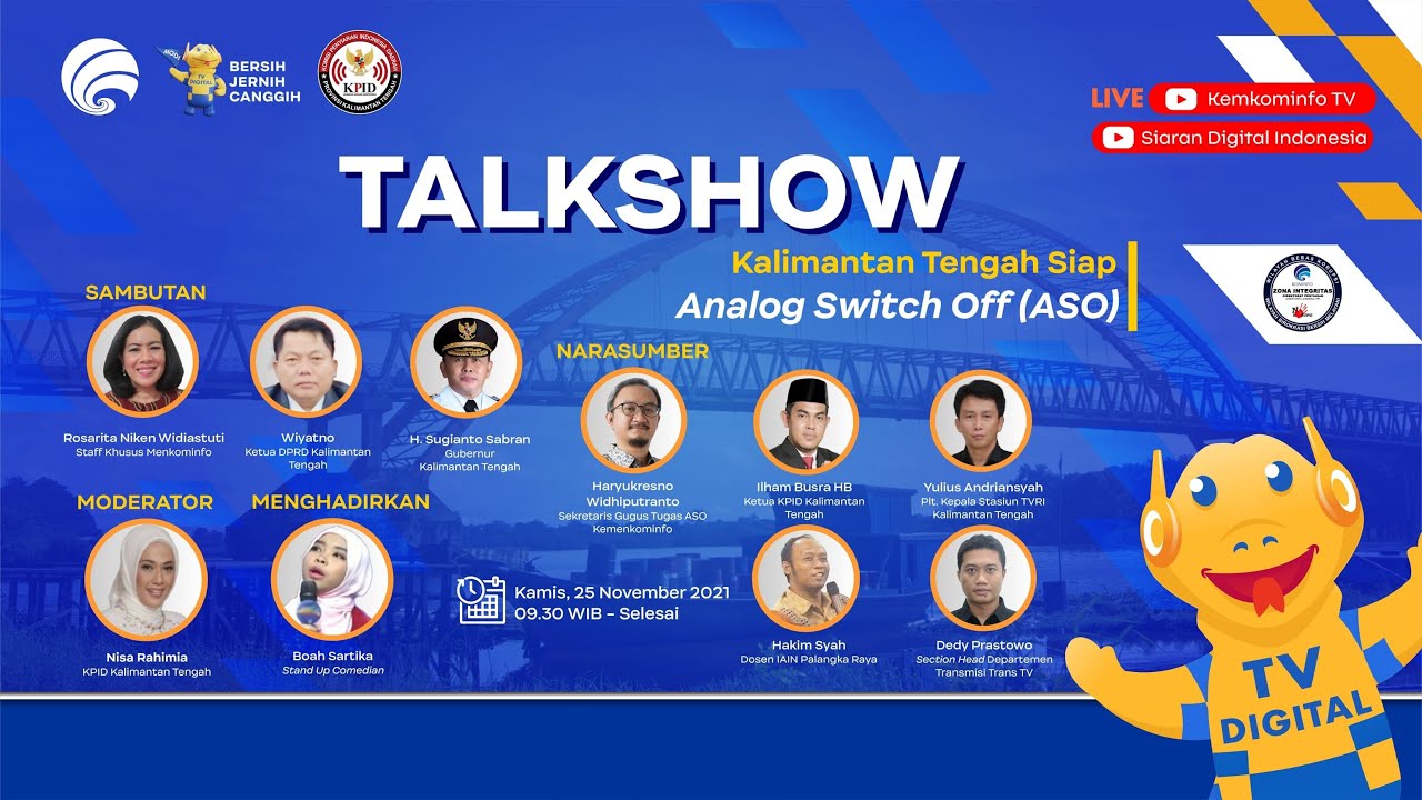 Talkshow TV Digital Kalimantan Tengah siap Analog Swich Off (ASO)