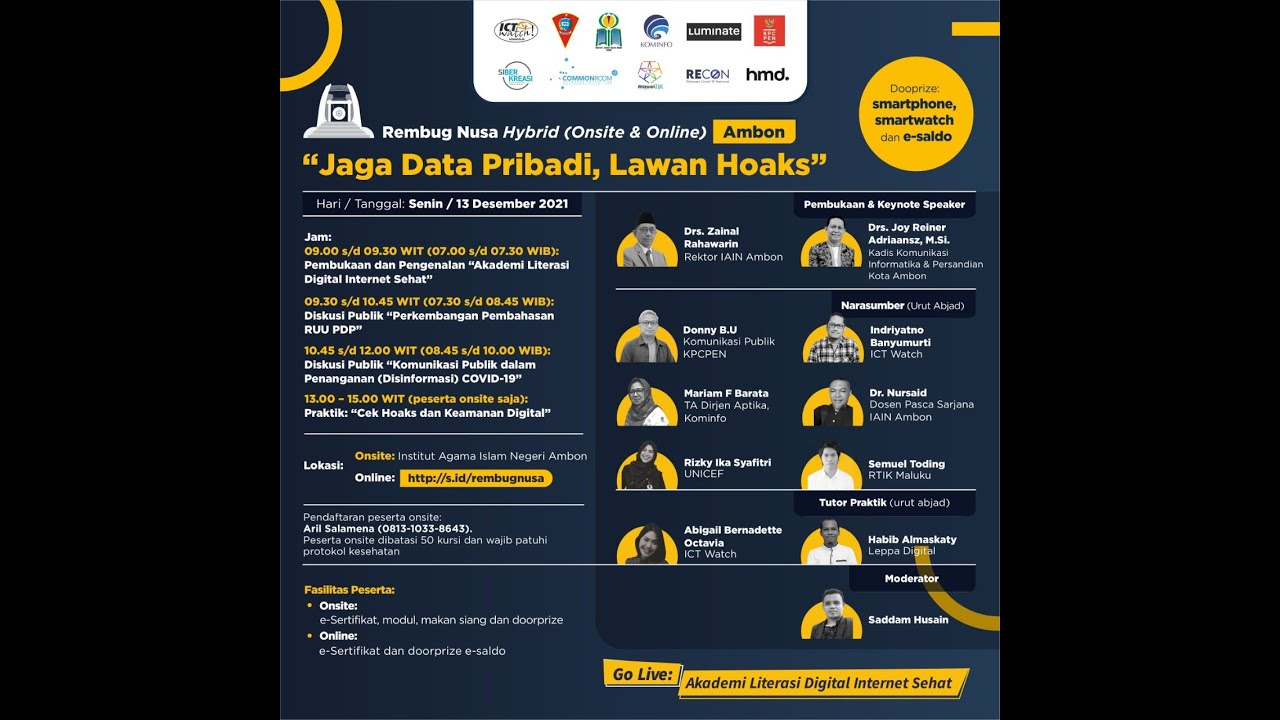 Jaga Data Pribadi, Lawan Hoaks | #RembugNusa #hybrid #Ambon