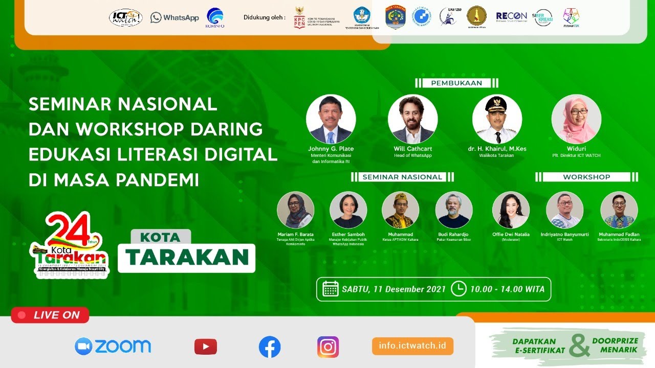 Seminar Nasional Literasi Digital di Masa Pandemi | Kota Tarakan