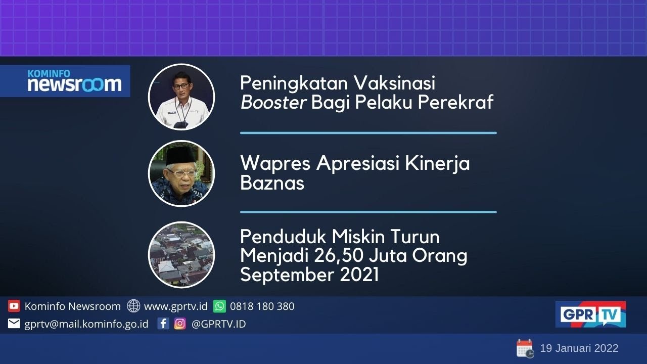 Berita Pemerintah Tanggal 19/01/2022 | Kominfo Newsroom