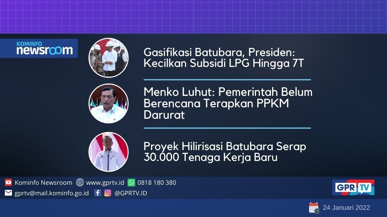 Berita Pemerintah Tanggal 24/01/2022 | Kominfo Newsroom