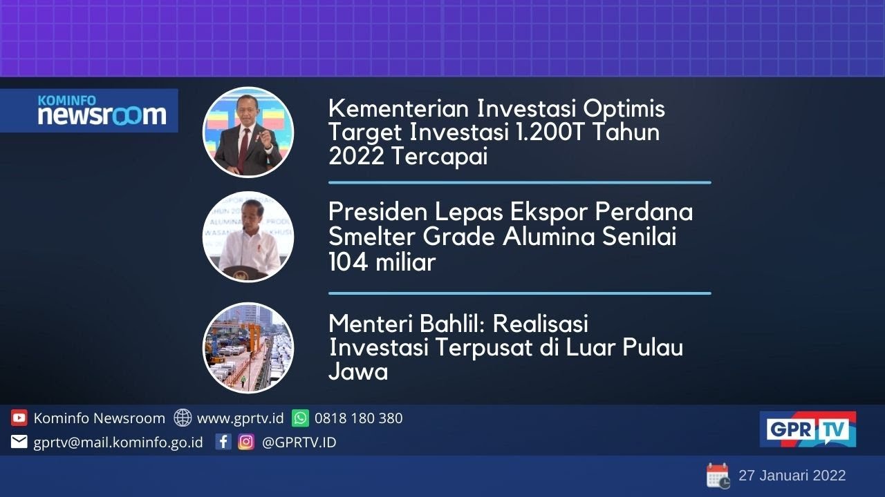 Berita Pemerintah Tanggal 27/01/2022 | Kominfo Newsroom