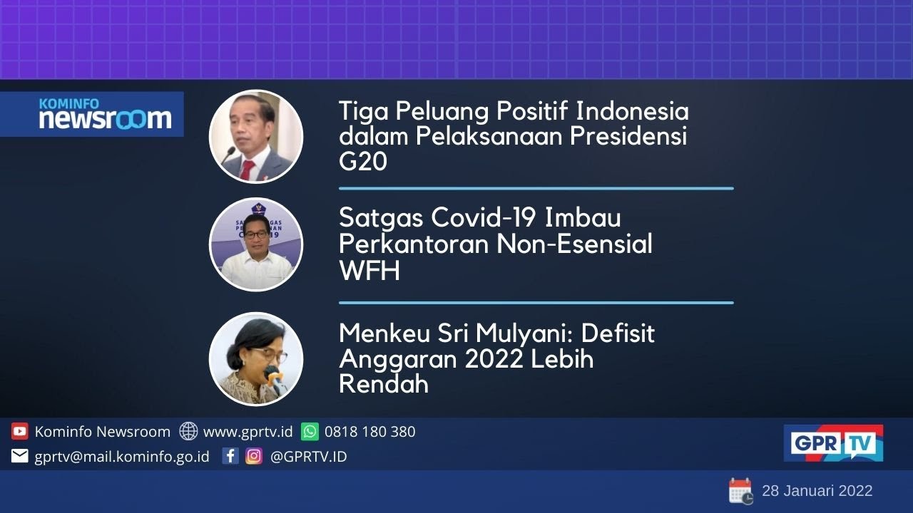 Berita Pemerintah Tanggal 28/01/2022 | Kominfo Newsroom