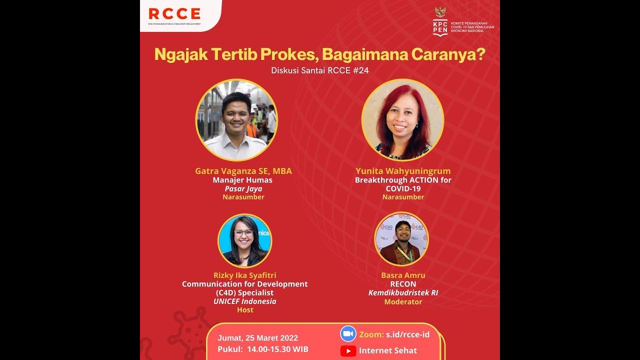 Diskusi RCCE #24 | Ngajak Tertib Prokes, Bagaimana Caranya?