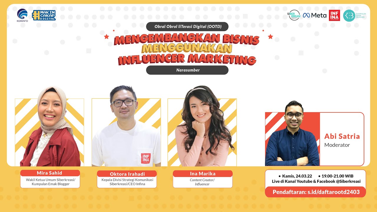 Obral-obrol liTerasi Digital (OOTD) - Mengembangkan Bisnis Menggunakan Influencer Marketing