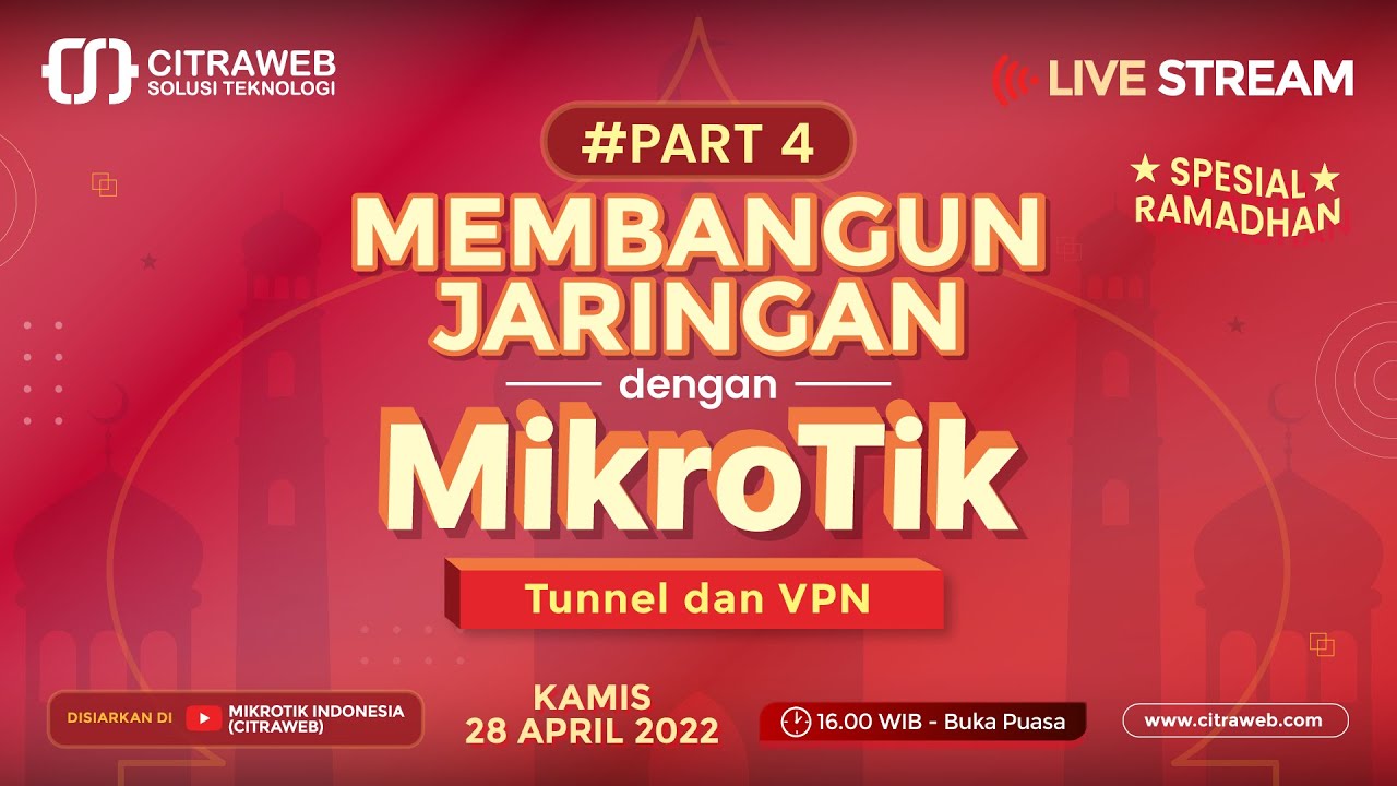 Membangun Jaringan Dengan MikroTik Live Streaming MikroTik ICT SMKN Bawang