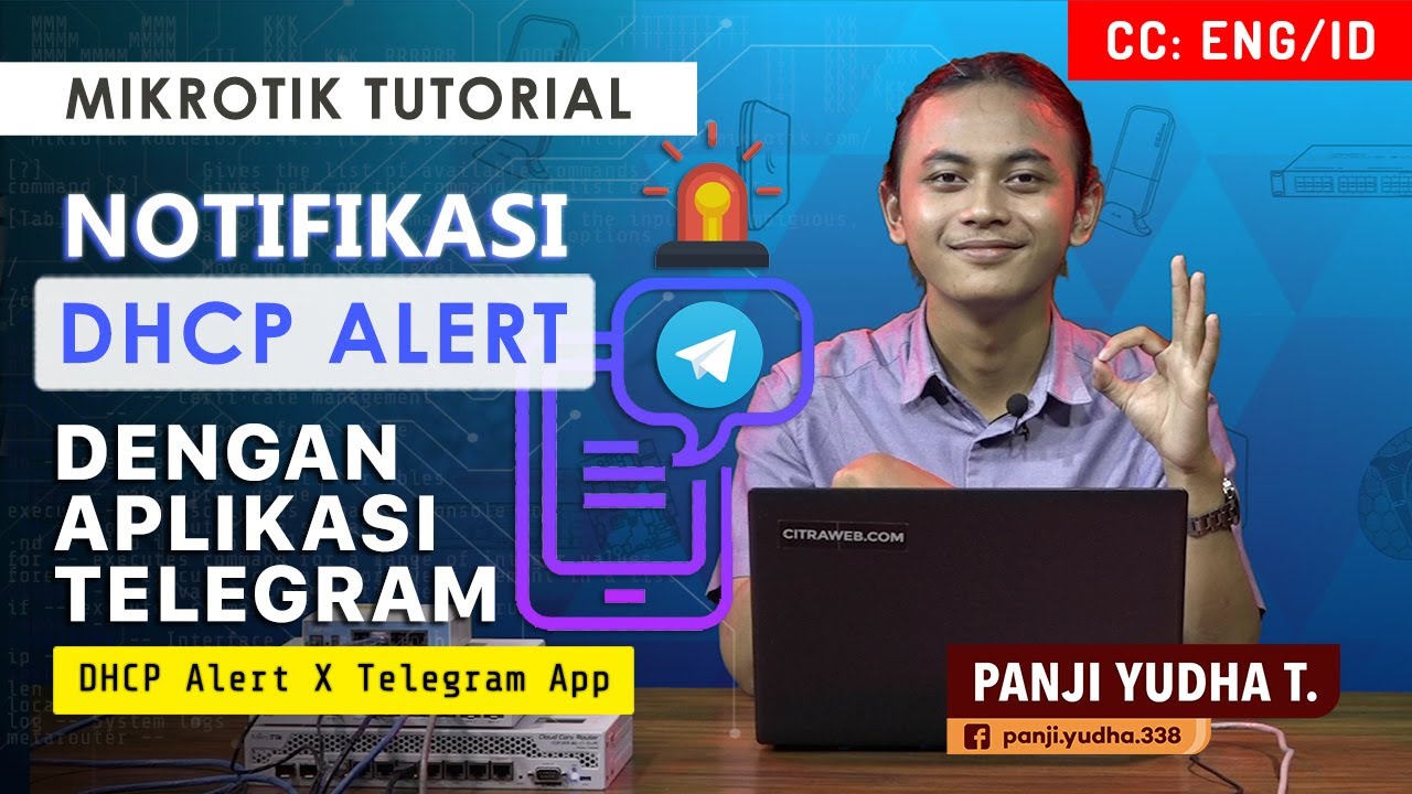 Notifikasi DHCP Alert dengan Bot Telegram - MIKROTIK TUTORIAL [ENG SUB]