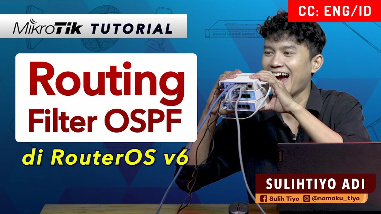 Routing Filter OSPF di RouterOS v6 - MIKROTIK TUTORIAL [ENG SUB]