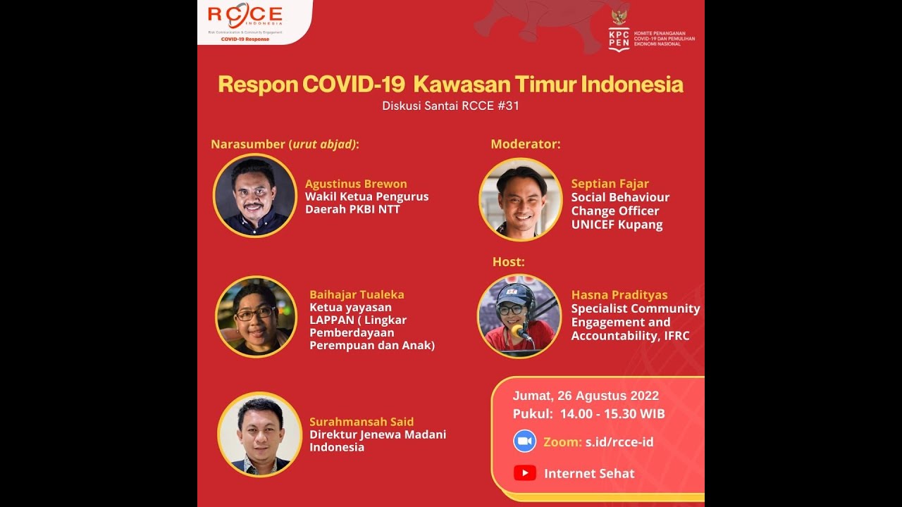 Diskusi RCCE #31| Respons COVID-19 Kawasan Timur Indonesia