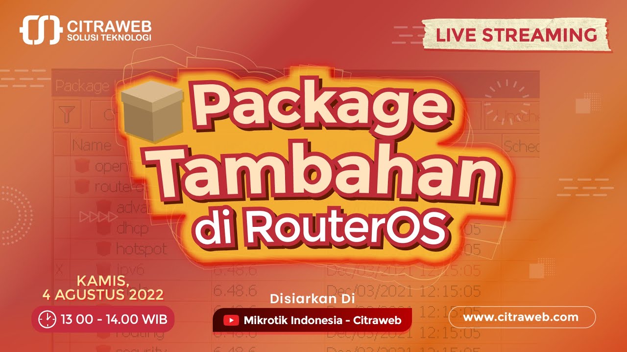 Package Tambahan di RouterOS [Live Streaming MikroTik]