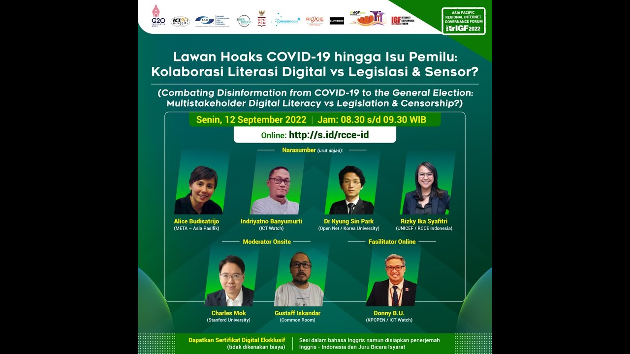 Lawan Hoaks COVID-19 hingga Isu Pemilu: Kolaborasi Literasi Digital vs Legislasi & Sensor?