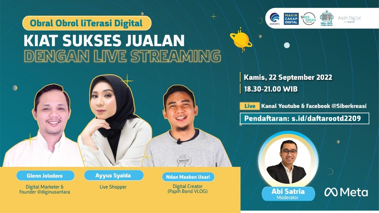 Obral-obrol liTerasi Digital (OOTD) - "Kiat Sukses Jualan Dengan Live Streaming"