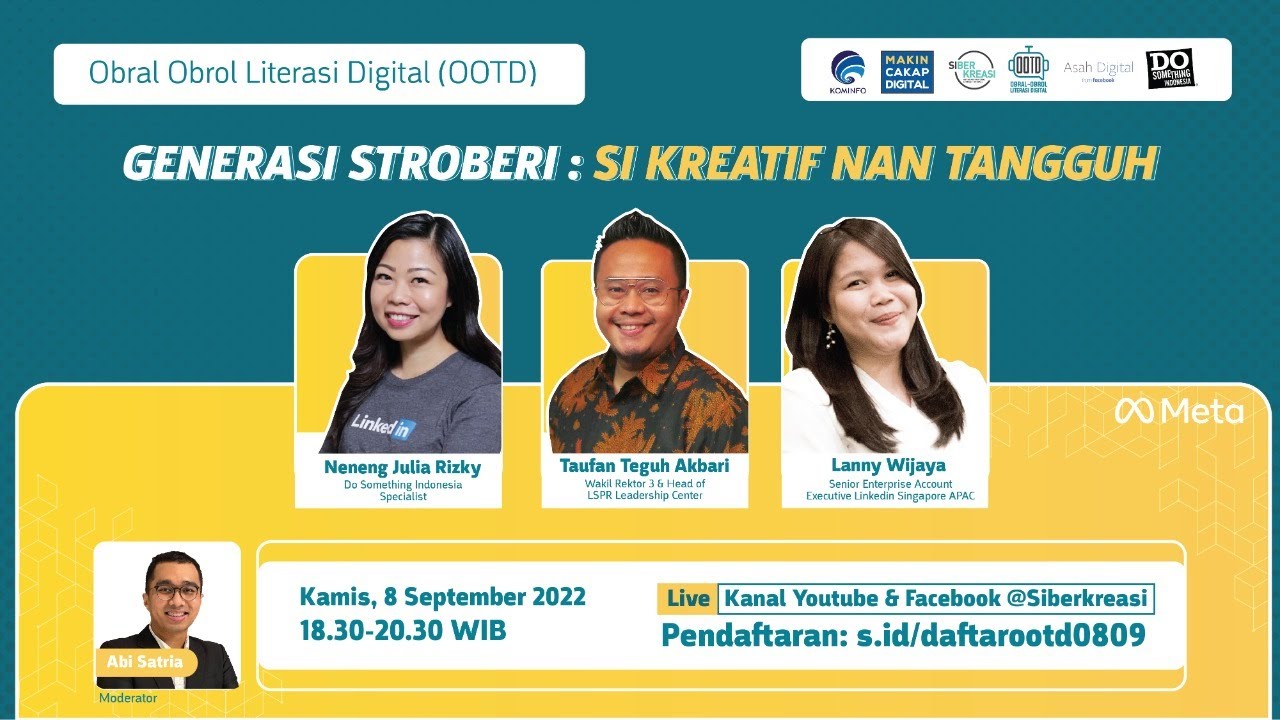 Obral-obrol liTerasi Digital (OOTD) - Kreativitas Generasi Stoberi: Si Kreatif Nan Tangguh”