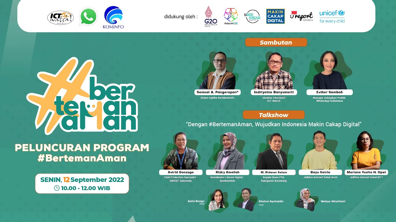 Peluncuran Program Literasi Digital #BertemanAman