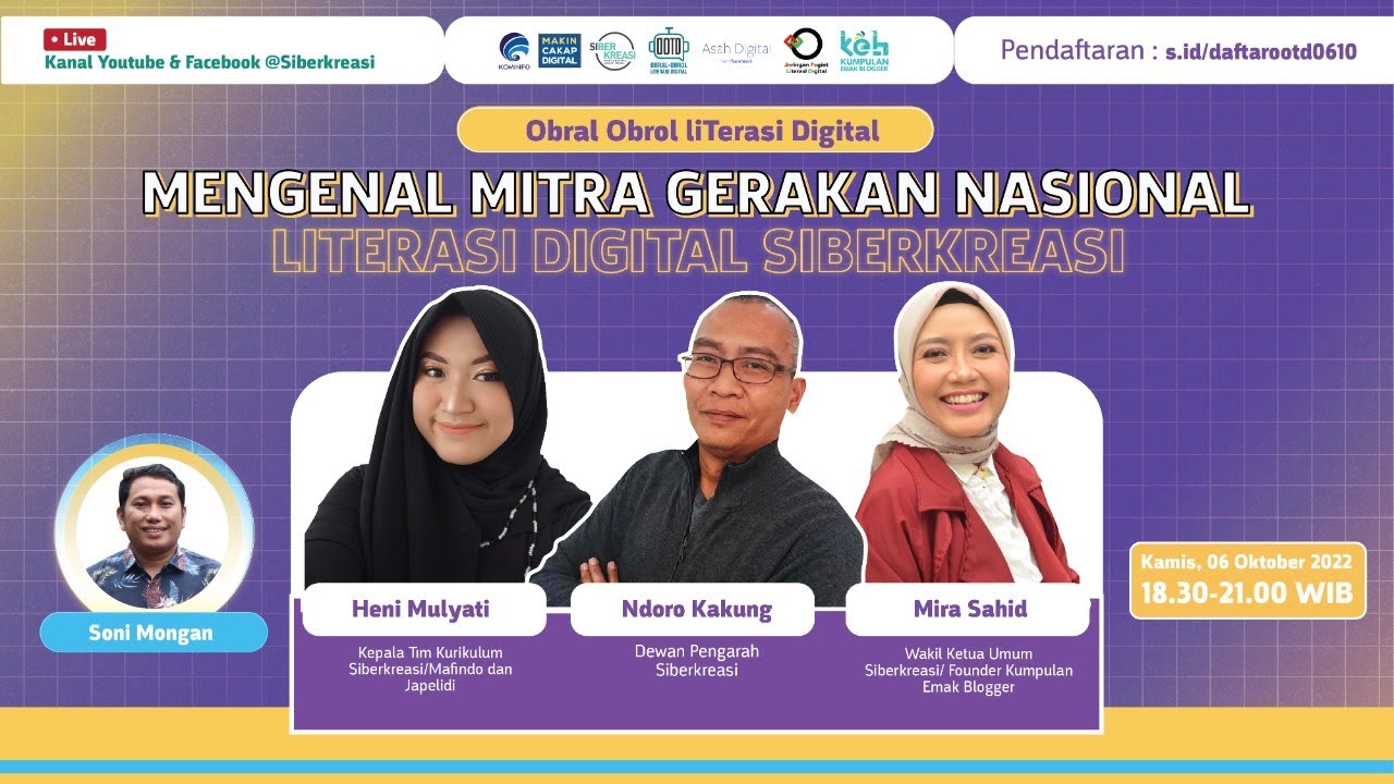 Obral-obrol liTerasi Digital  -   Mengenal Mitra Gerakan Nasional Literasi Digital Siberkreasi