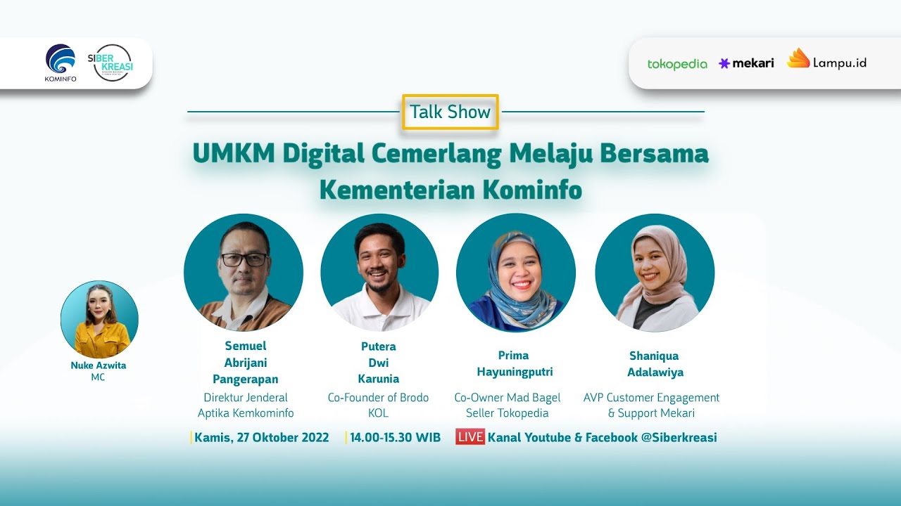 Talk Show: UMKM Digital Cemerlang Melaju Bersama Kementerian Kominfo