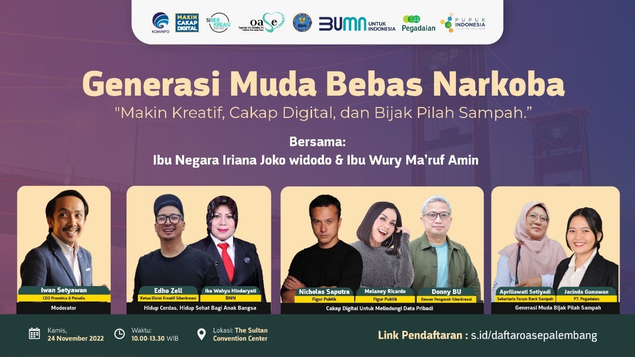 Generasi Muda Bebas Narkoba - "Makin Kreatif, Cakap Digital, dan Bijak Pilah Sampah"