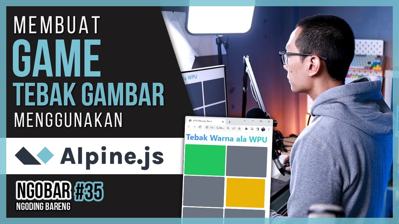 Membuat Game TEBAK GAMBAR Menggunakan Alpine.js | NGOBAR #35