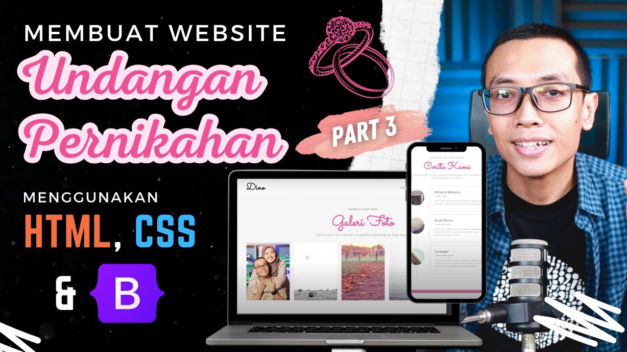 Membuat Website UNDANGAN PERNIKAHAN dengan HTML, CSS & BOOTSTRAP 5 | Part 3 | #NGOBAR40