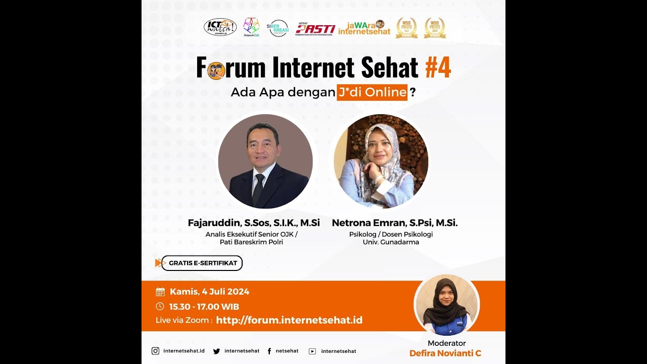 Forum Internet Sehat Episode #4 : "Ada Apa dengan J*d1 Online?"