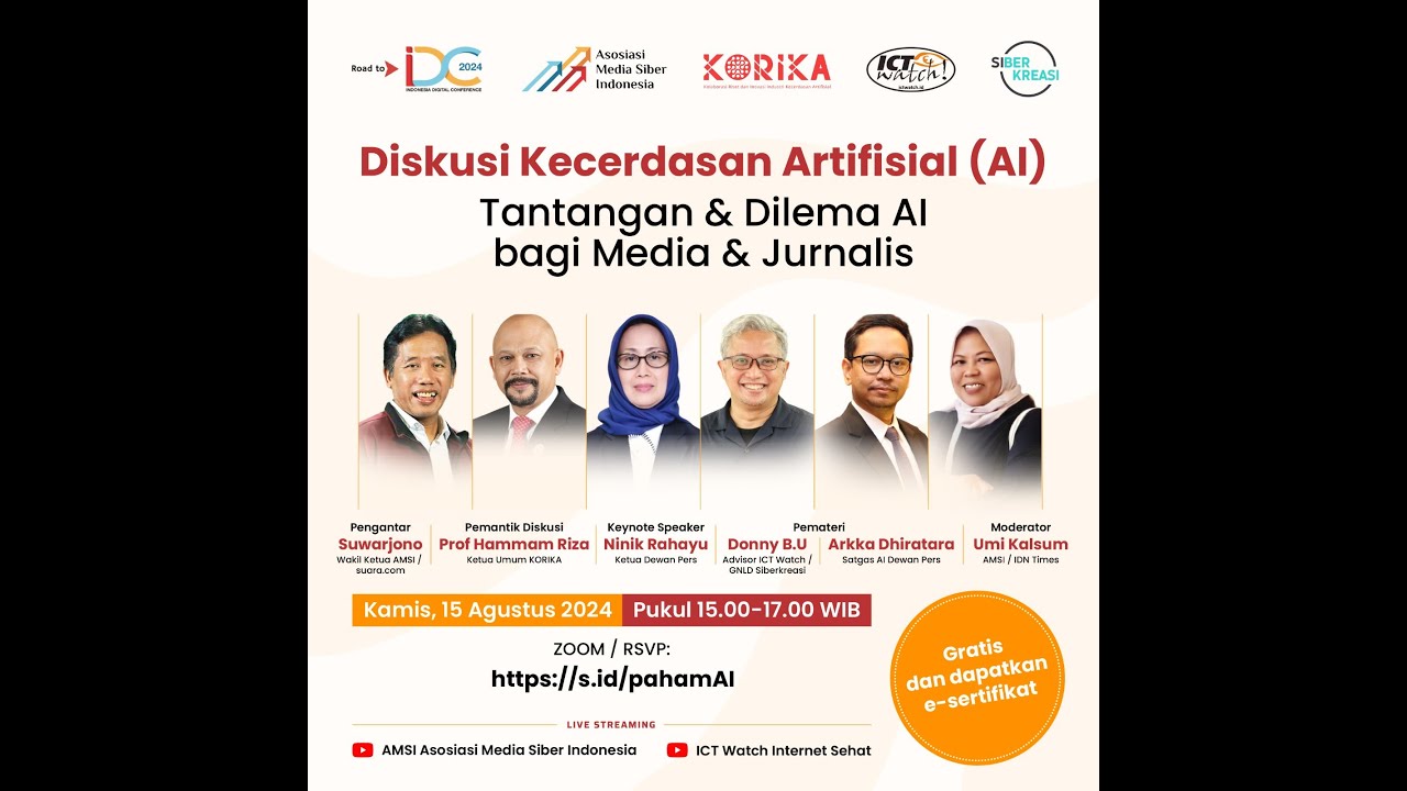 Diskusi Kecerdasan Artifiasial (AI) : Tantangan & Dilema AI bagi Media & Jurnalis