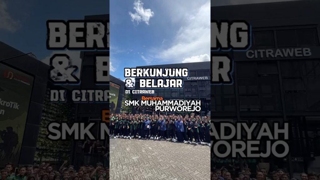 Cuplikan kunjungan industri dari SMK Muhammadiyah Purworejo di Citraweb Yogyakarta pada 14 Jan 2025