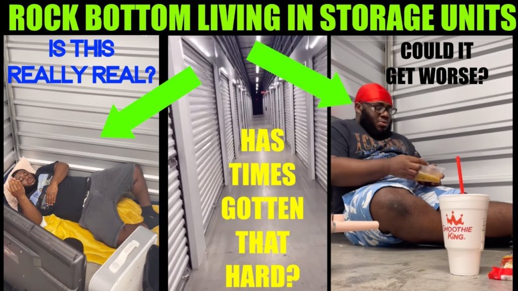 HIGH COST OF LIVING DRIVING PEOPLE TO LIVE IN STORAGE UNITS!!