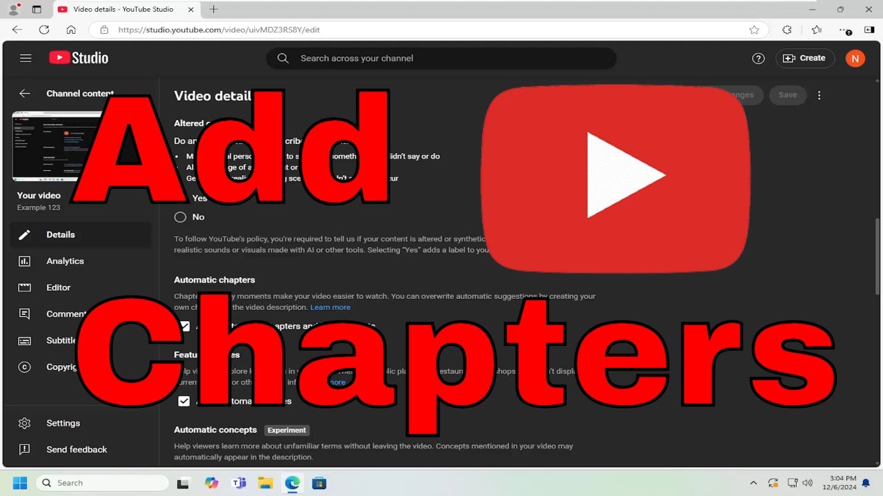How to Add Chapters to YouTube Video?