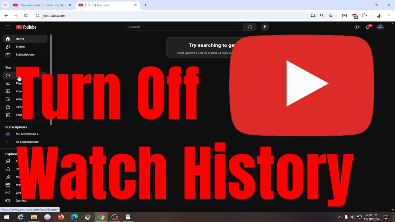How To Turn Off Watch History On YouTube